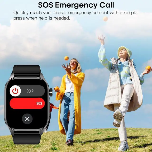 Alt view image 5 of 7 - Smart Watch for Men Women, 2.04" AMOLED Fitness Tracker with Bluetooth Call, Heart Rate SpO2 Blood Pressure HRV Sleep Stress, 150 Sports Modes, IP68 Waterproof for Android iOS (Black)