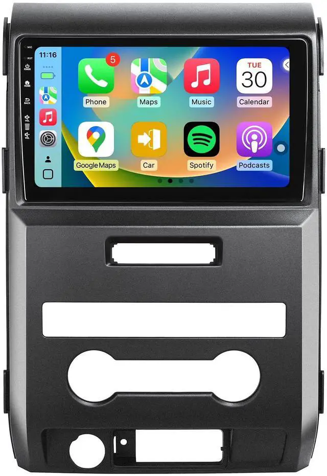 Main image of Android 13 Car Radio Stereo for Ford F150 F-150 2009 2010 2011 2012 with Wireless Carplay & Android Auto, IPS QLED Touch Screen Head Unit, GPS, Bluetooth, 5G WiFi, SWC, 1080P HD Back-up Camera (2+64)