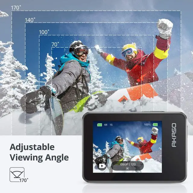 Alt view image 6 of 6 - Brave 7 Action Camera 4K30FPS 20MP with 256GB U3 MicroSDXC Memory Card, Waterproof Camera with Touch Screen IPX8 33FT EIS 2.0 Zoom Support External Mic Voice Control with 2X 1350mAh Batteries