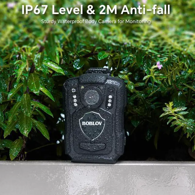 Alt view image 2 of 7 - M5 2K GPS Body Camera, 4200mAh for 12 Hours, IP67 Waterproof, 256GB | Police Body Cam, audio/video capture, night vision, 2M anti-drop and use for law enforcement, driving and security