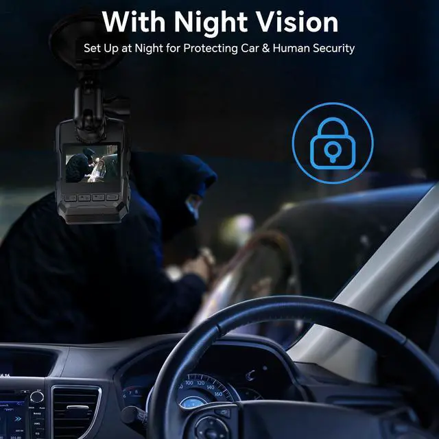 Alt view image 4 of 7 - M5 2K GPS Body Camera, 4200mAh for 12 Hours, IP67 Waterproof, 256GB | Police Body Cam, audio/video capture, night vision, 2M anti-drop and use for law enforcement, driving and security