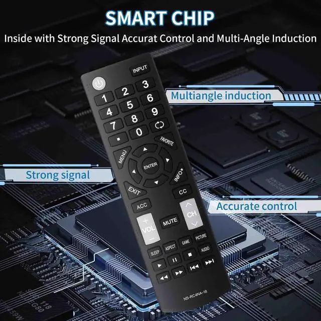 Alt view image 5 of 7 - Universal Remote Control Replacement Fit for All Insignia LED-LCD HDTV TVs