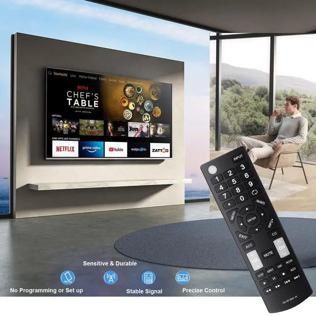 Alt view image 2 of 7 - Universal Remote Control Replacement Fit for All Insignia LED-LCD HDTV TVs