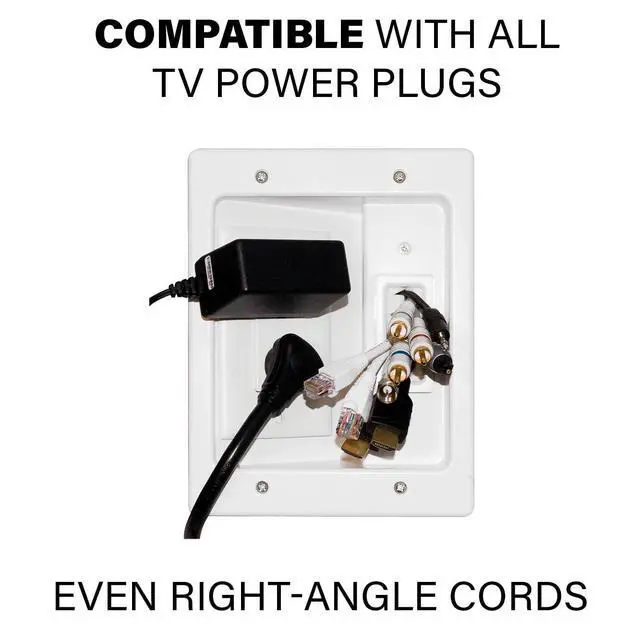 Alt view image 4 of 7 - Ultimate in-Wall Cable Management Kit for Mounted TV & Soundbar - Includes Soundbar & TV Wire Management - Conceals Power, HDMI, Optical, and Low-Voltage Wires Behind Wall Model: WSIWPSB1