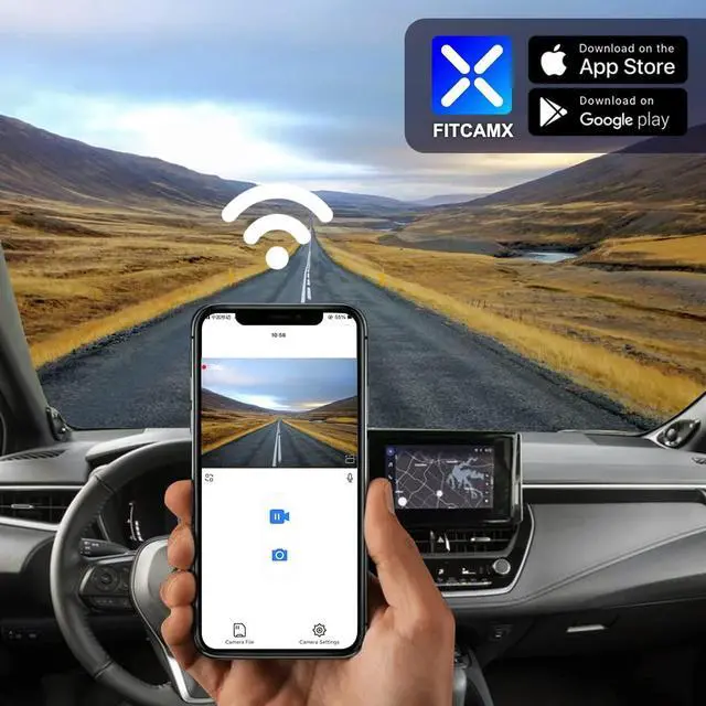 Alt view image 4 of 6 - 4K Dash Cam Suitable for Toyota Corolla 2023-2026 Sedan Hybrid Hatchback, OEM Factory Look, 2160P UHD Video, Built-in WiFi & APP, Loop Recording, G-Sensor, Easy to Install, 64GB Card