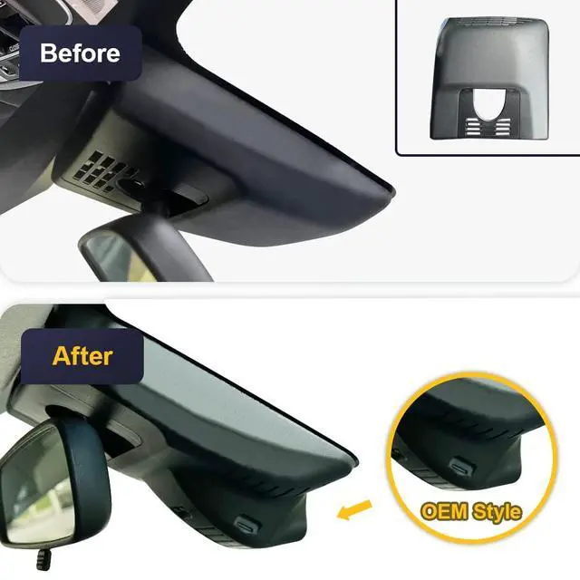 Alt view image 2 of 6 - 4K Dash Cam Suitable for Toyota Corolla 2023-2026 Sedan Hybrid Hatchback, OEM Factory Look, 2160P UHD Video, Built-in WiFi & APP, Loop Recording, G-Sensor, Easy to Install, 64GB Card