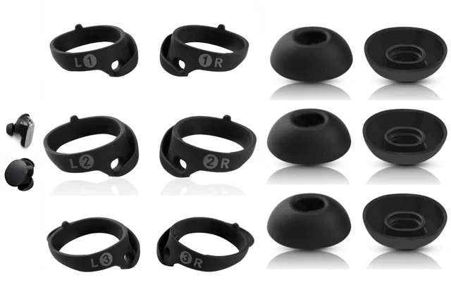 Main image of 6 Pairs Replacement Ear Tips for Bose QuietComfort Ultra 2nd Earbuds 2025 Eartips for Bose QC Ultra Earbuds (2023) & QuietComfort Earbuds II (2022) - Anti-Slip Silicone Wingtip Covers-Black