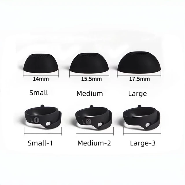 Alt view image 3 of 7 - 6 Pairs Replacement Ear Tips for Bose QuietComfort Ultra 2nd Earbuds 2025 Eartips for Bose QC Ultra Earbuds (2023) & QuietComfort Earbuds II (2022) - Anti-Slip Silicone Wingtip Covers-Black
