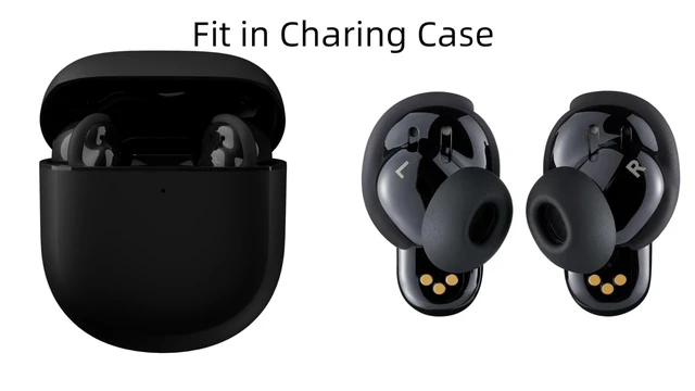 Alt view image 6 of 7 - 6 Pairs Replacement Ear Tips for Bose QuietComfort Ultra 2nd Earbuds 2025 Eartips for Bose QC Ultra Earbuds (2023) & QuietComfort Earbuds II (2022) - Anti-Slip Silicone Wingtip Covers-Black