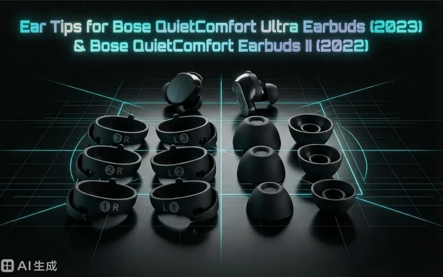 Alt view image 7 of 7 - 6 Pairs Replacement Ear Tips for Bose QuietComfort Ultra 2nd Earbuds 2025 Eartips for Bose QC Ultra Earbuds (2023) & QuietComfort Earbuds II (2022) - Anti-Slip Silicone Wingtip Covers-Black