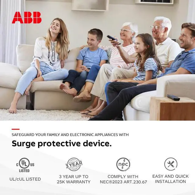 Alt view image 7 of 7 - THOMESURGEP Whole Home Surge Protection Device Type 1 SPD NEMA 3R | 36kA Capacity External Mount Pigtail LED Indicator Universal Load Center Compatible UL Listed & ANSI Certified