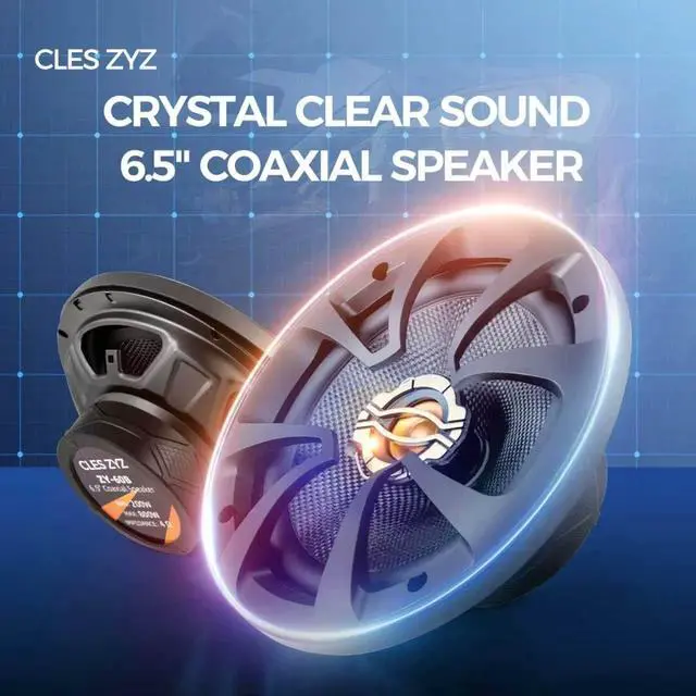 Alt view image 4 of 7 - 2026 Upgraded 6.5 Inch Car Speakers, 800W Max, 200W RMS, 4 Ohm, 6.5 Speakers Compatible with Universal Fit for Most Cars, 30 Minutes Easy Install - Turn Your Car into a Concert Hall(Pair)