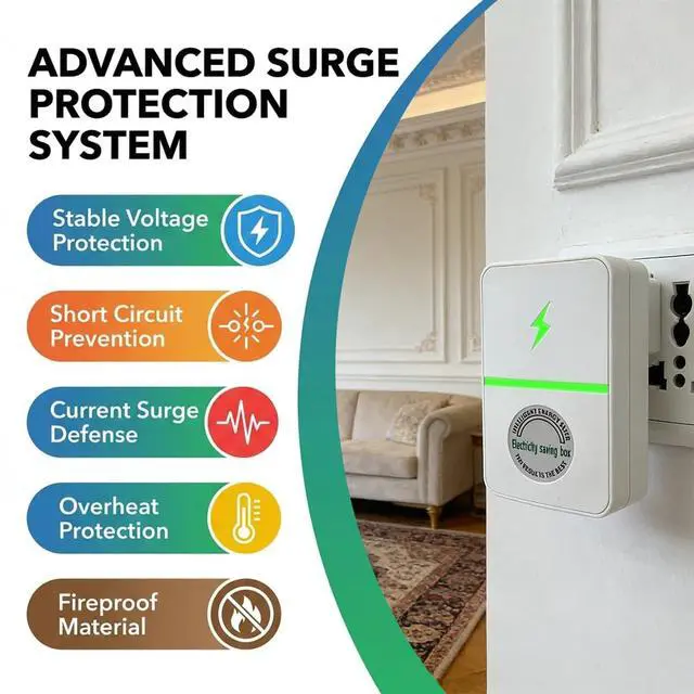 Alt view image 2 of 7 - 6Pack Stopwatt SmartPlug Device, Stop Watt Device Plug-in for Home & Office US Plug 90V-250V 30KW
