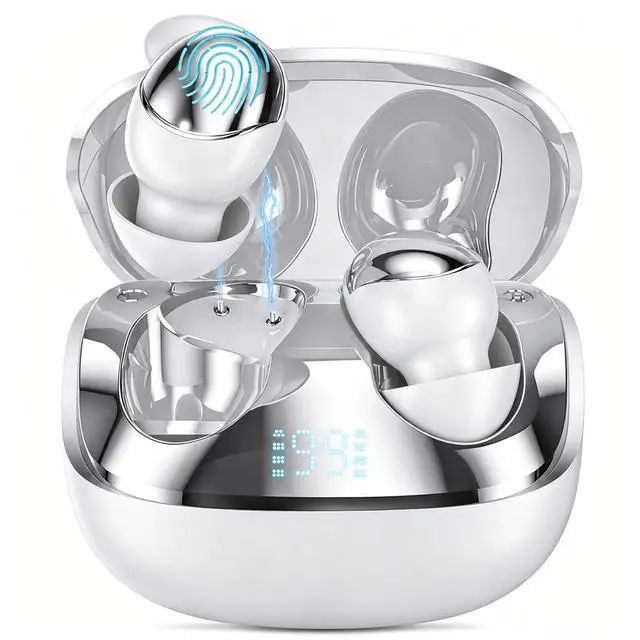 Main image of T33 Sleep Earbuds, Bluetooth 6.0 Noise Cancelling Sleep Headphones for Side Sleepers, ANC Up to 98%, Sleep Mode, 48H Playtime, Small Earbuds Comfort Fit for Sleeping, Travel, Work, White