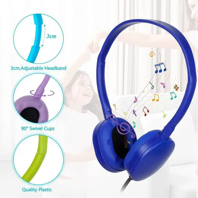 Alt view image 2 of 7 - Headphones Bulk 24 Pack for Classroom School,Wholesale Earphones | Class Set for Students Teens and Adult Multi Color 3.5mm Jack (12 Colors)