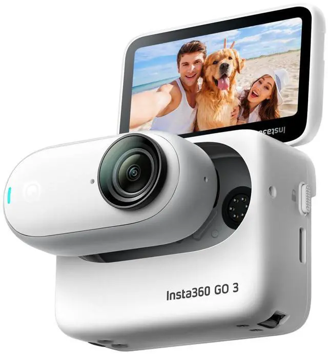 Main image of GO 3 64GB Vlogging Camera for Creators, Vloggers, Mini Action Camera with Flip Touchscreen, Light and Portable, Hands-Free POV, Mount Anywhere, Stabilization, Remote Preview, Waterproof
