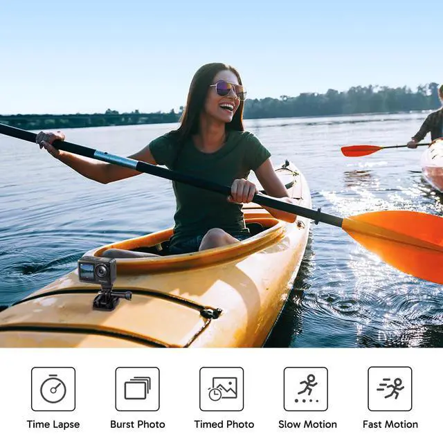 Alt view image 7 of 7 - Brave 7 LE 4K30fps Action Camera with 64GB MicroSDXC U3 Memory Card Accessories Kit Bundle Ultra HD 131FT Waterproof Camera EIS 2.0 WiFi Remote Control Zoom Underwater Camera