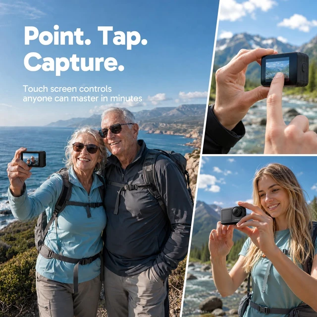 Alt view image 7 of 7 - Brave 7 LE 4K30FPS 20MP WiFi Action Camera with Touch Screen EIS 2.0 Zoom Remote Control 131Feet Waterproof Underwater Camera Dual Color Screens Support External Microphone Vlog Camera