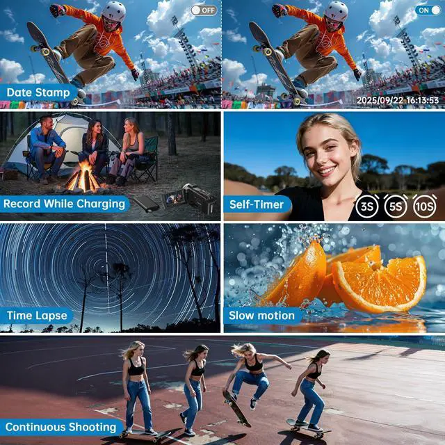 Alt view image 7 of 7 - 8K Video Camera Camcorder Latest 88MP Ultra HD Video Cameras WiFi Vlogging Camera for YouTube 18X Digital Video Cameras with Microphone 6-Axis Anti-Shake IR Night Vision Video Recorder