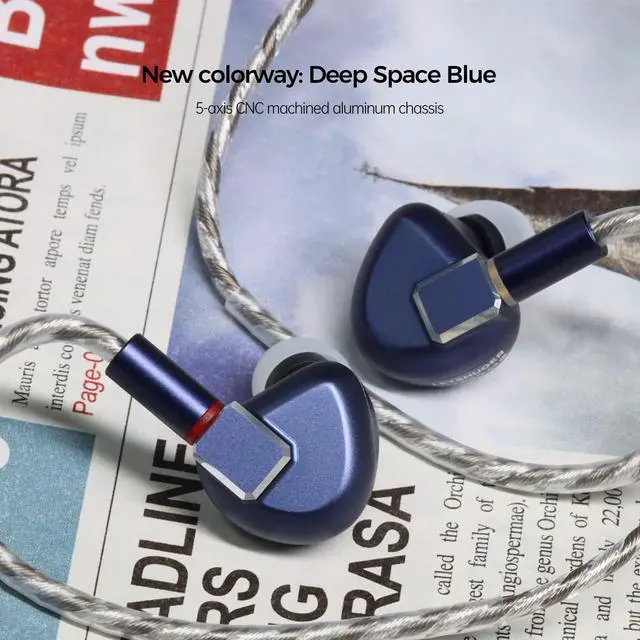 Alt view image 5 of 6 - S12 PRO in Ear Headphones 14.8mm Planar Magnetic Driver Wired HiFi Earphones for Smartphones/PC/Tablet (Deep Space Blue, 2.5mm / 3.5mm / 4.4mm Connector)
