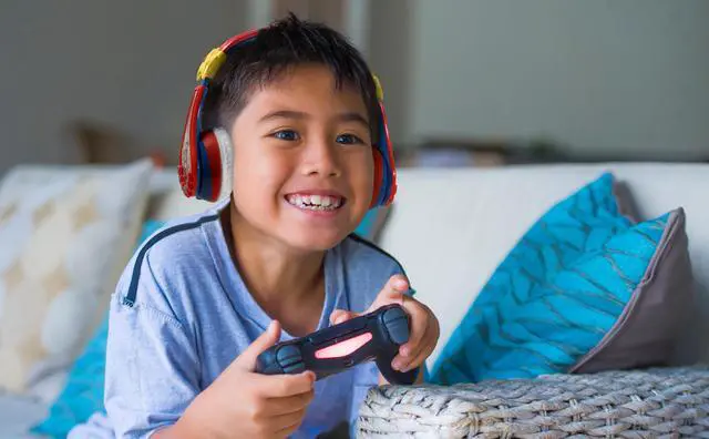 Alt view image 4 of 7 - Super Mario Wireless Bluetooth Portable Kids Headphones with Microphone, Volume Reduced to Protect Hearing Rechargeable Battery, Adjustable Kids Headband for School Home or Travel