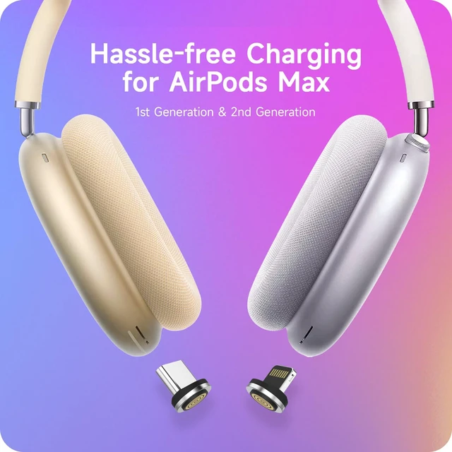 Alt view image 4 of 7 - Charging Case for AirPods Max 1 & 2 - Travel Headphone Charger with Magnetic Connectors, Auto Sleep Mode, 5000mAh Battery (Black)