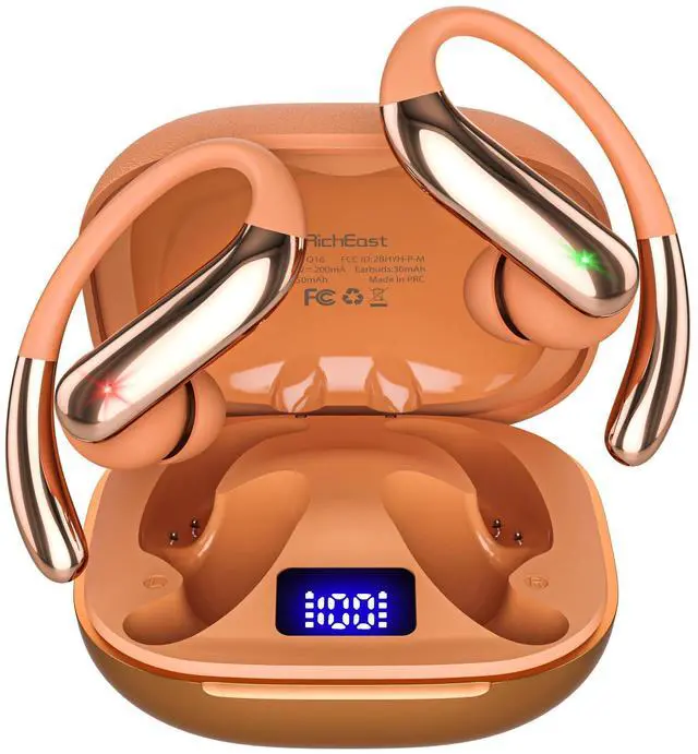 Main image of Bluetooth Headphones Wireless Earbuds Bluetooth 6.0 Headphone,Sport Bluetooth Earbuds Stereo Deep Bass Over Ear Bud with Earhooks,50Hrs Playtime, IP5 Waterproof Earphone for Gym/Running/Workout Orange