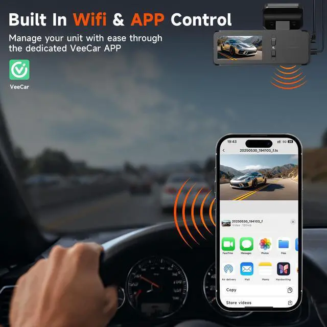Alt view image 7 of 7 - Dash Cam Front and Rear, 4K+1080P Dual Channel Dash Camera for Cars with Night Vision, Mini Car Camera with 1.97 IPS Screen, G-Sensor, 24H Parking Mode, Loop Recording 32GB Card Included