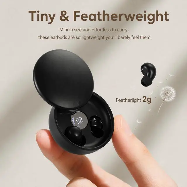 Alt view image 4 of 7 - Mini Invisible Bluetooth Earbuds - Ergonomic Wireless Earbuds with Premium Sound Quality and One-Step Auto Pairing