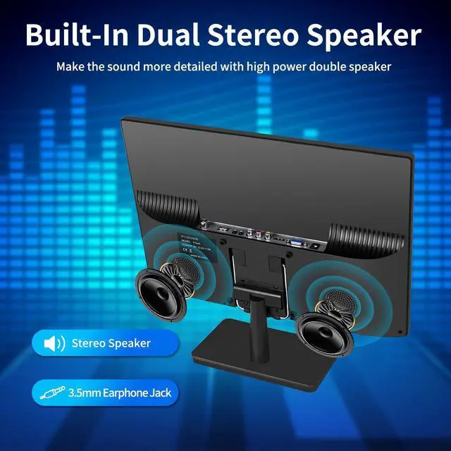 Alt view image 6 of 7 - 17inch TV,Small Flat Screen TV with ATSC Digital Tuner-HDMI &USB Port in-Dual Power-12 Volt Charger Cable and AC Power Suitable-for Caravan,Kitchen,Bedroom