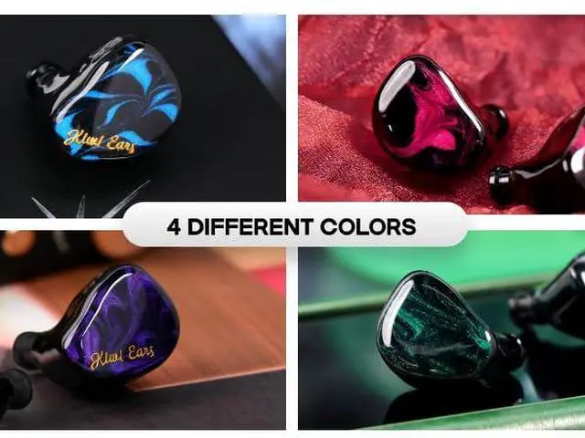 Alt view image 6 of 7 - Kiwi Ears Cadenza 10mm Beryllium Dynamic Driver IEM 3D Printed with Detachable Interchangeable Plug 0.78 2pin 3.5mm IEM Cable for Musician Audiophile (Purple)