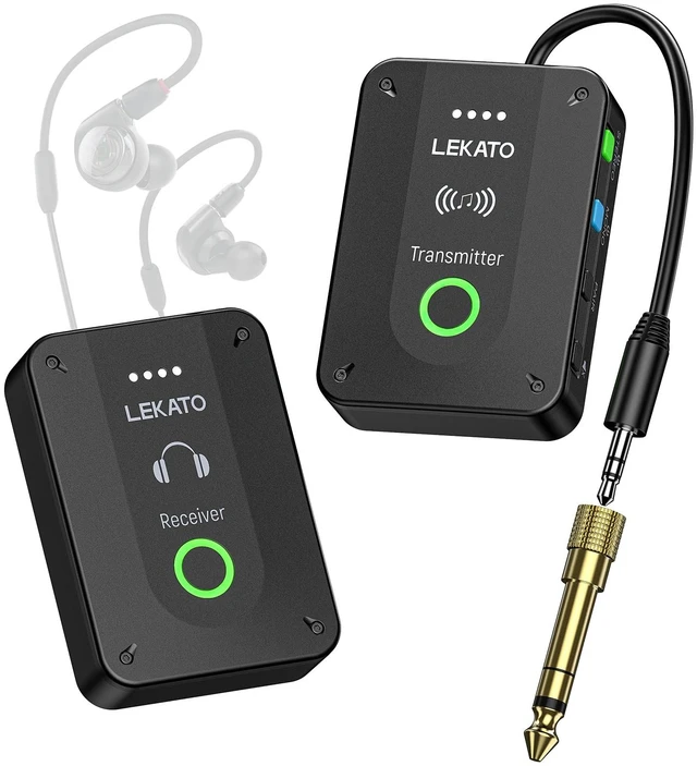 Main image of Wireless in Ear Monitor System MS-02, Upgraded 2.4G Stereo IEM System Low Latency with Transmitter Beltpack Receiver Auto-Pairing,One to More, in-Ear Monitoring for Church,Band,Singer,Stage