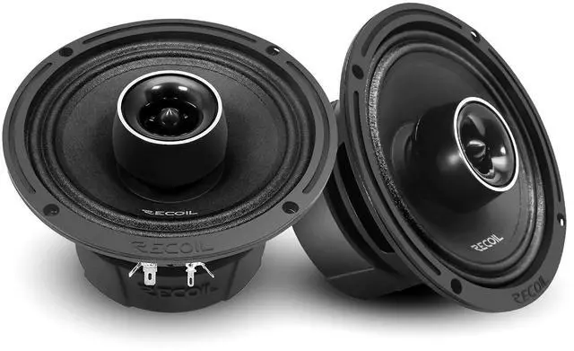Main image of MX65 6.5-Inch 2-Way Pro Audio Midrange Coaxial Speaker | with Built-in Bullet Tweeters 560 Watts Max Pair 4-Ohm Water Resistant Grills Included