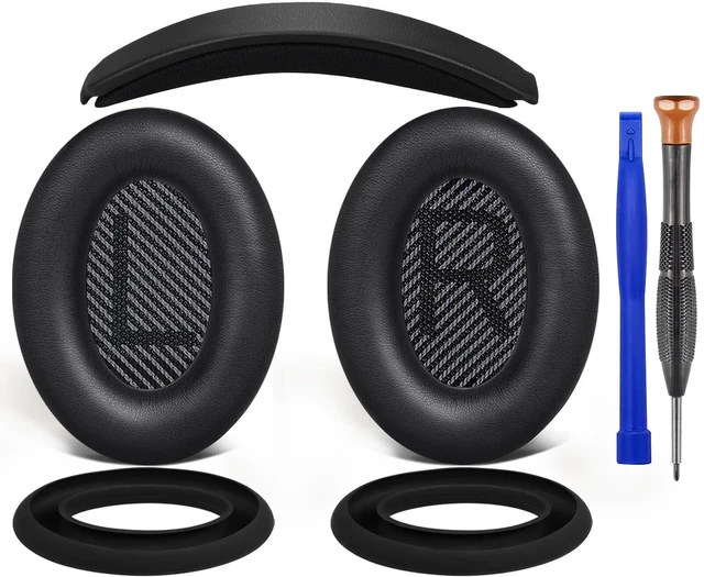 Main image of Replacement Kit for Bose QC35/QC35 ii - Black Ear Pads Cushions+Headband+Silicone Sweat Cover for (QuietComfort35 & Quiet Comfort35 ii) Headphones