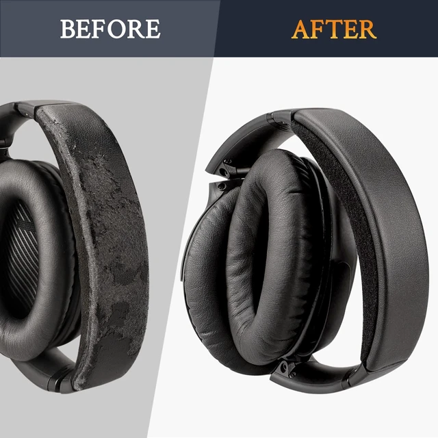 Alt view image 4 of 7 - Replacement Kit for Bose QC35/QC35 ii - Black Ear Pads Cushions+Headband+Silicone Sweat Cover for (QuietComfort35 & Quiet Comfort35 ii) Headphones