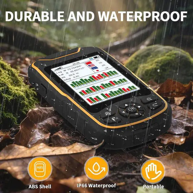 Alt view image 6 of 7 - Handheld GPS for Hiking, Rugged and Waterproof Handheld GPS Navigator, 3.2" Sunlight Readable Screen, Compact Satellite Handheld GPS with USA Topo Map, Multi-GNSS Support, Extra Battery Life