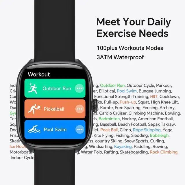 Alt view image 6 of 7 - Smart Watch for Women Men, 1.75" AMOLED, Compatible iPhone & Android | Fitness Tracker with 3 Bands, 3ATM Waterproof, Answer & Make Calls, 24/7 Heart Rate/SpO2/Sleep Monitor, Smartwatch Gifts