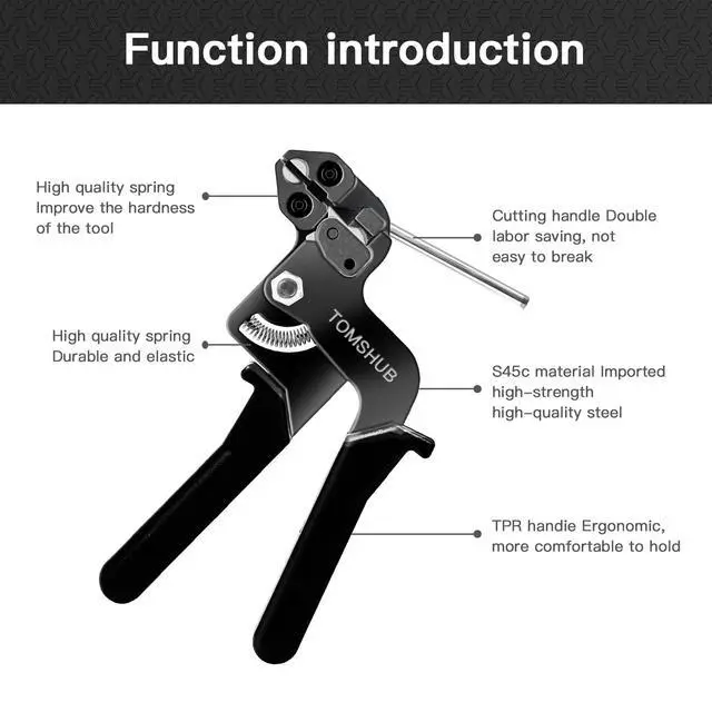 Alt view image 6 of 7 - Stainless Steel Cable Tie Gun with 100 Pcs 11.8 inch Metal Zip Ties Tool, Heavy Duty Self-locking Cable Tie Gun Kit for Fastening and Cutting Fence Exhaust Pipe Outdoor