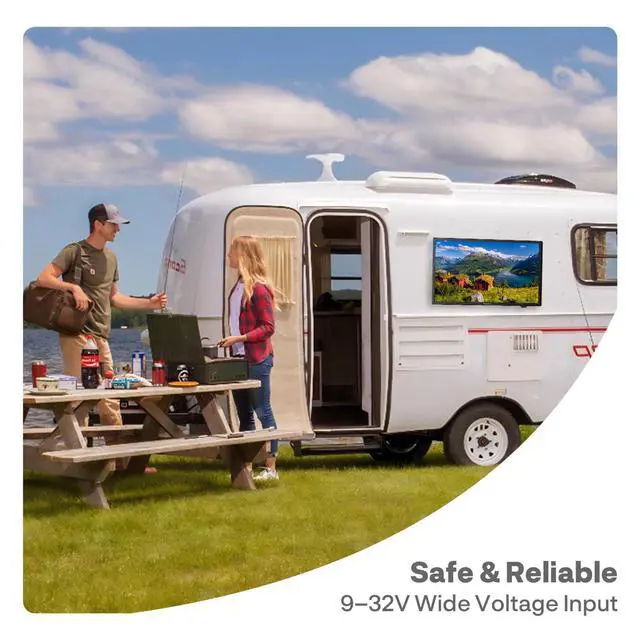 Alt view image 5 of 7 - 19-Inch RV TV, 12 Volt Smart TV with Google OS, 178° Wide Viewing, HDMI/USB Ports, AC/DC Power, Voltage Protection for Camper, Motorhome and RV Use