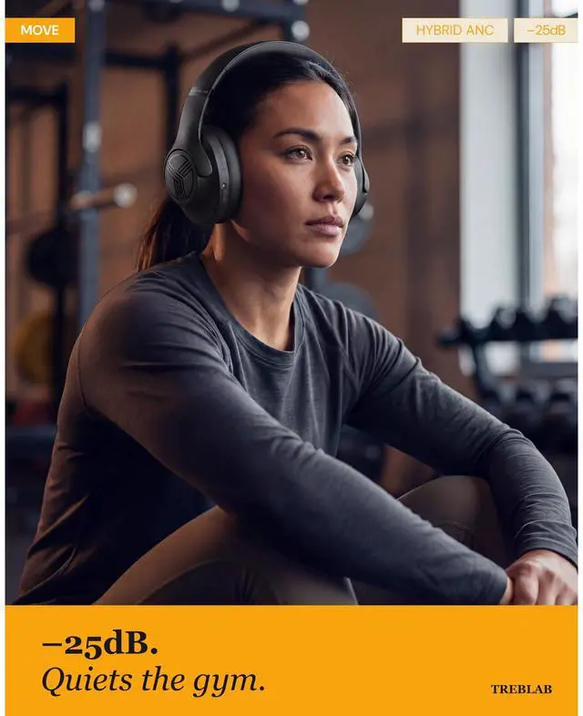 Alt view image 3 of 7 - Z2 Wireless Over Ear Headphones Bluetooth, Hybrid ANC, 58H | IPX4 Sweatproof, Foldable with Case, Multipoint BT 5.3, Gaming Mode 65ms, 40mm Driver, 2-3H Charge Time