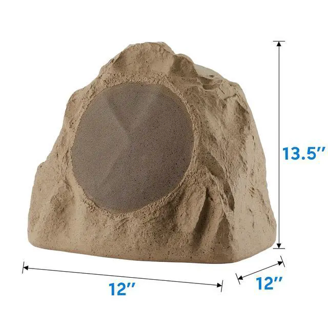 Alt view image 7 of 7 - 2R8S Outdoor Sandstone 8" Rock 2 Speaker Set for Deck Pool Spa Yard Garden