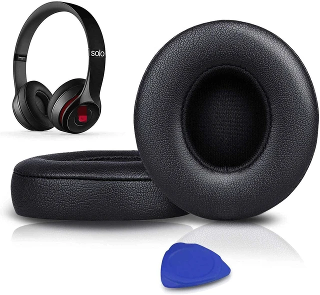 Main image of SoloWIT Earpads for Beats Solo 3 & Solo 2 On-Ear Headphones - Black | Do Not Fit Beats (Studio Over-Ear, Solo HD, Solo 4)