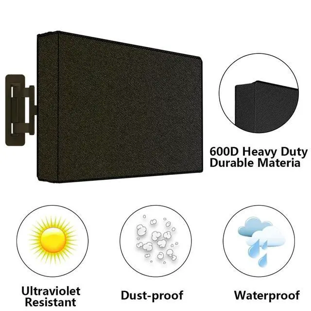 Alt view image 2 of 5 - Outdoor Waterproof TV Cover for 50-55 inch Flat Screen TV, 600D Heavy Duty Screen Protector, Size 47.5''W x 30''H x 5.5''D (50-55 inches)