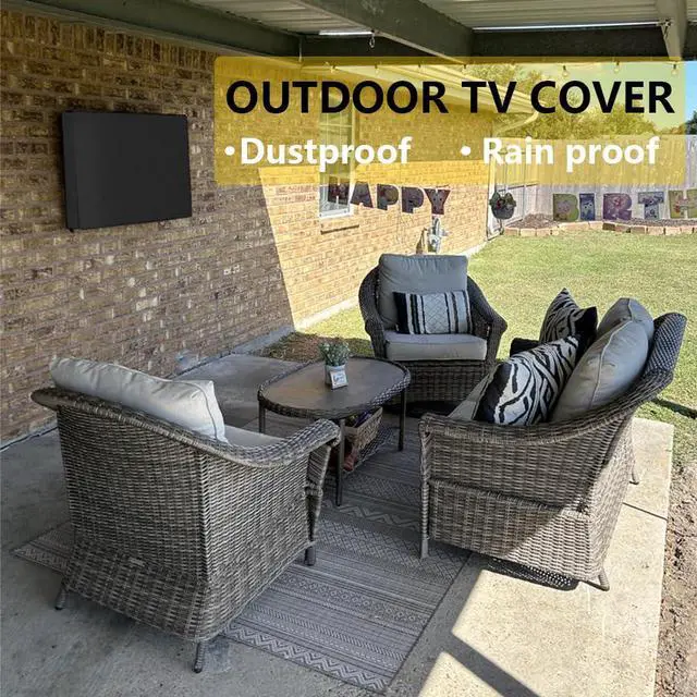 Alt view image 5 of 5 - Outdoor Waterproof TV Cover for 50-55 inch Flat Screen TV, 600D Heavy Duty Screen Protector, Size 47.5''W x 30''H x 5.5''D (50-55 inches)