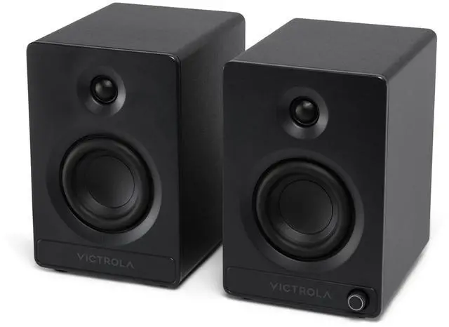 Main image of Tempo - Bluetooth Bookshelf Speaker Pair - Black | Powered speaker pair with Auracast multi-speaker streaming, RCA, optical, aux and USB-C inputs, subwoofer output