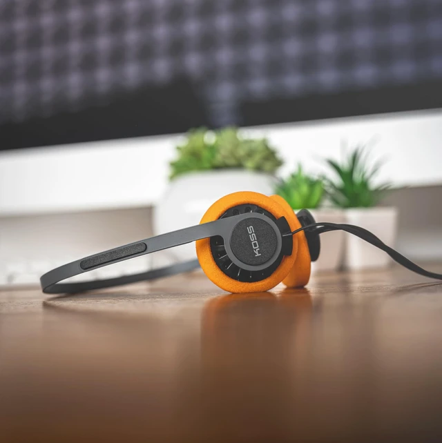 Alt view image 6 of 7 - Koss KPH40 Utility On-Ear Headphones, Stealth Grey, Interchangeable Cord | Lightweight, Ultra-Wide Frequency Response, Stainless Steel Adjustable Headband