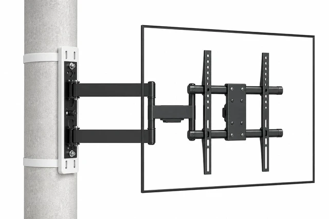 Main image of 32"70" TVs Indoor Full Motion TV Mount Fits Large Pillars & Poles 8" & Up, No Drill Gazebo & Pergola TV Mount, VESA 400x400, Holds 80 lbs