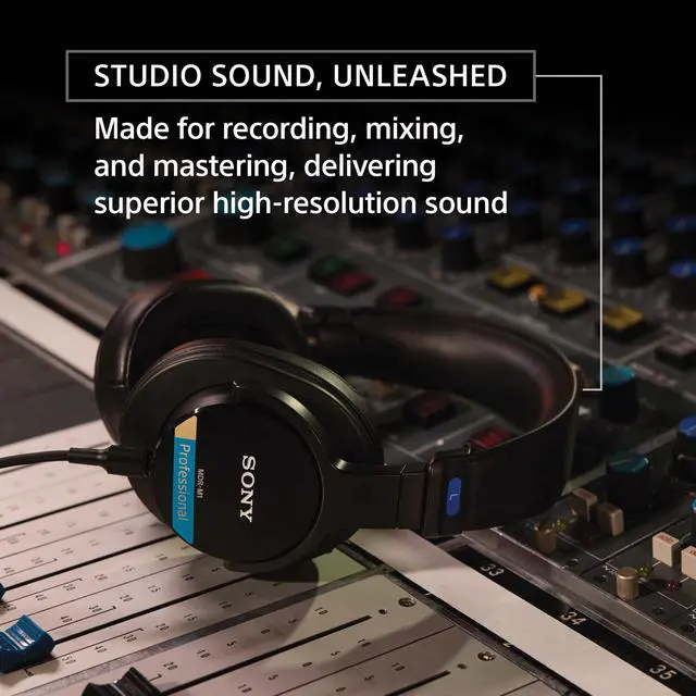 Alt view image 2 of 7 - MDR-M1 Professional Reference Closed Monitor Headphones
