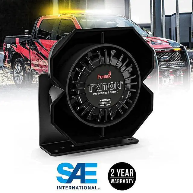 Alt view image 2 of 7 - Feniex Triton 100 Watt Speaker | Universally Compatible with Any Siren, Ultra Rugged | Speaker
