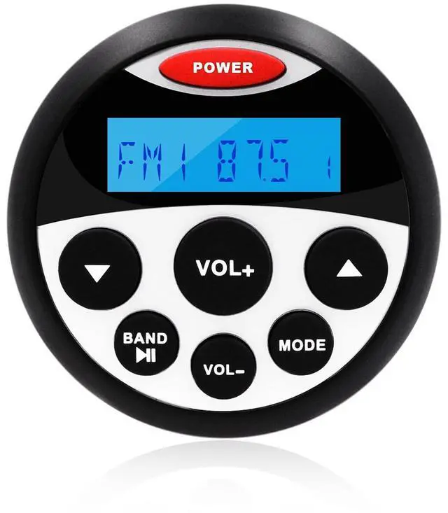 Main image of Boat Marine Stereo Receiver Bluetooth - 45 x 4 Watts Audio AM FM Gauge Waterproof Radio Tuner Streaming for Boats Golf Cart ATV UTV and Spa Hot Tubs GR304